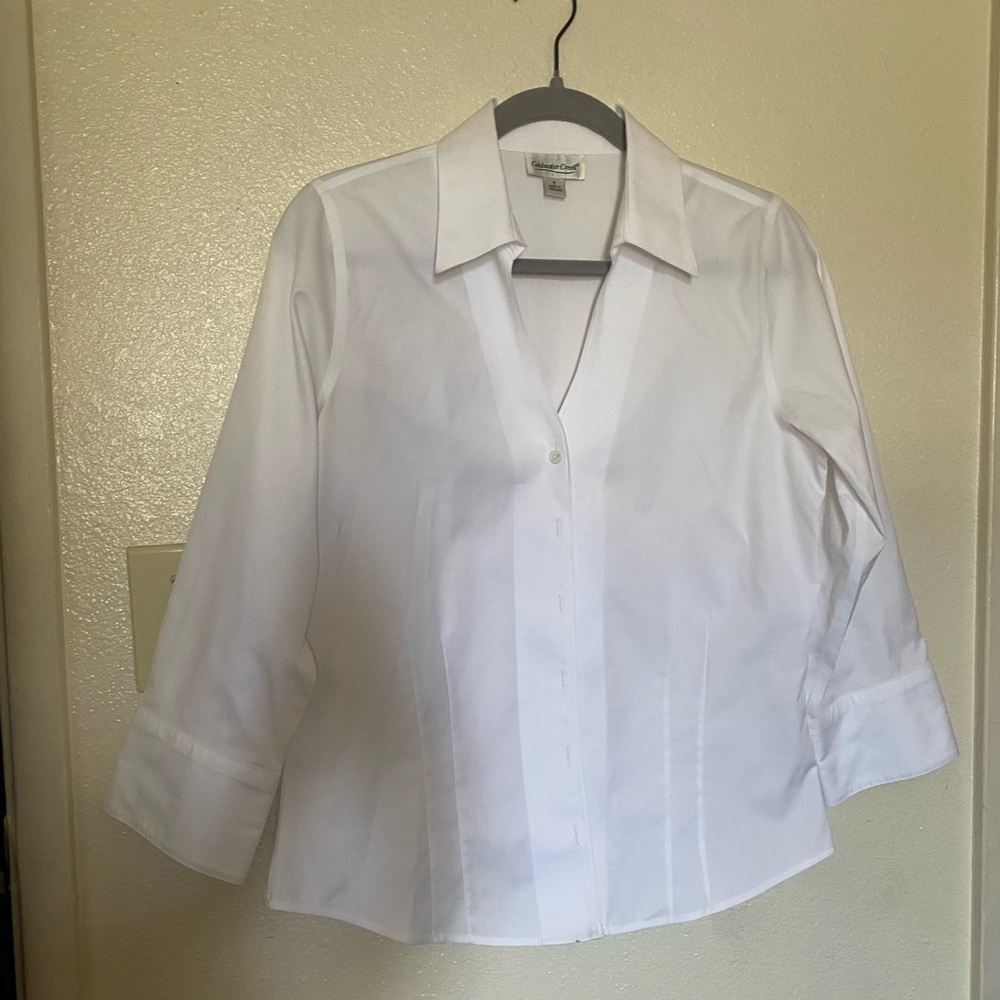 Coldwater Creek White Button Down Shirt